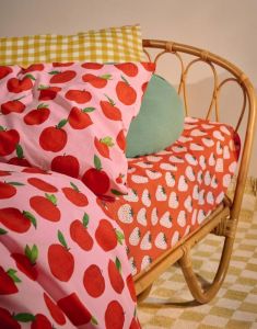 ESSENZA & CO Berry special Orange Spannbettlaken 140 x 200 cm