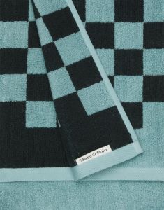 Marc O'Polo Checker Aquamarine Handtuch 50 x 100 cm