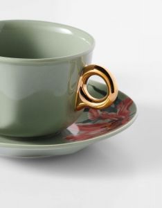 ESSENZA Gallery Stone green Kaffeetasse & Untertasse 22 cl