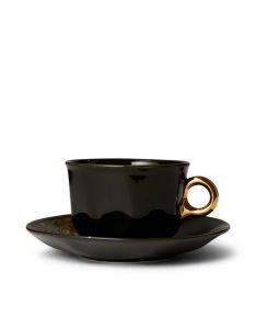 ESSENZA Masterpiece Dunkelgrün Kaffeetasse & Untertasse 22 cl